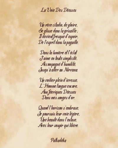 Le poème en image: La Voie Des Déesses