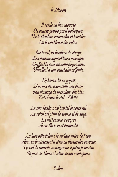 Le poème en image: Le Marais