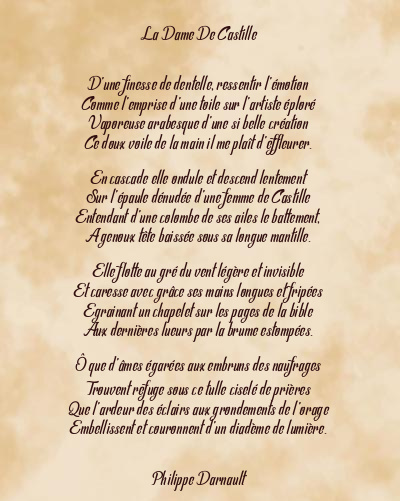 Le poème en image: La Dame De Castille