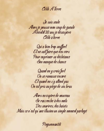 Le poème en image: Celib A Terre