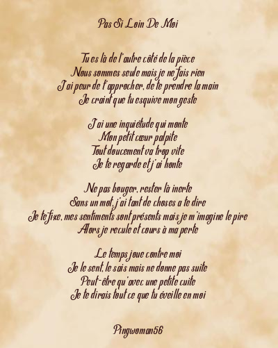 Le poème en image: Pas Si Loin De Moi