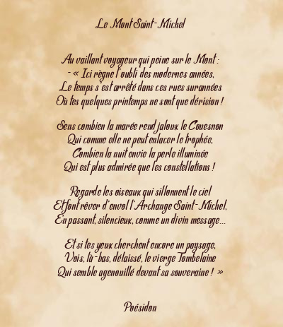 Le poème en image: Le Mont Saint-Michel