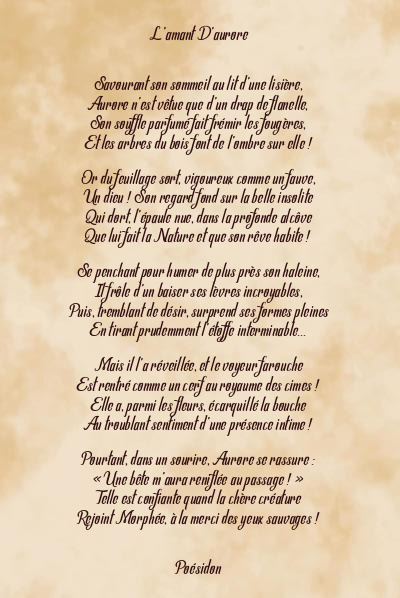 Le poème en image: L’amant D’aurore