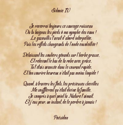 Le poème en image: Sidonie Iv