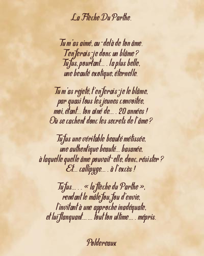 Le poème en image: La Flèche Du Parthe.