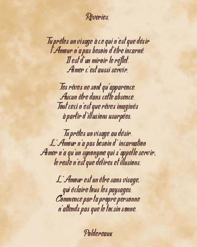 Le poème en image: Rêveries.