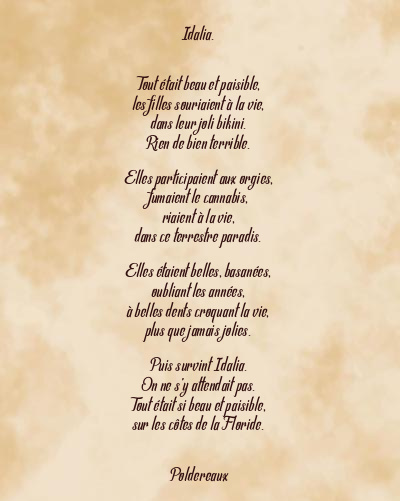 Le poème en image: Idalia.