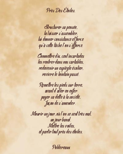 Le poème en image: Près Des Étoiles.