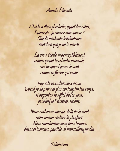 Le poème en image: Amants Éternels.
