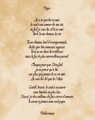 Le poème en image: Papa.