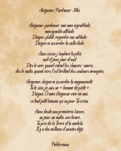 Le poème en image: Seigneur, Pardonne-Moi.