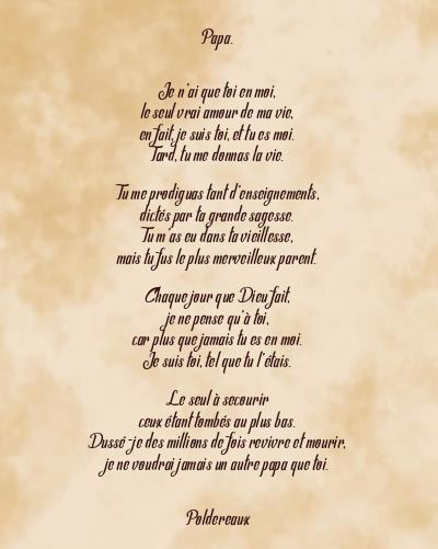 Le poème en image: Papa.
