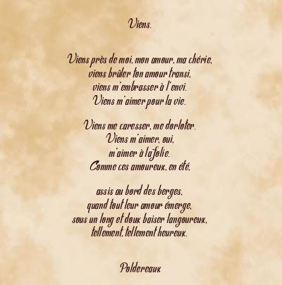 Le poème en image: Viens.