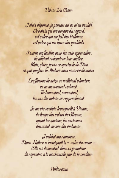 Le poème en image: Valses Du Coeur.