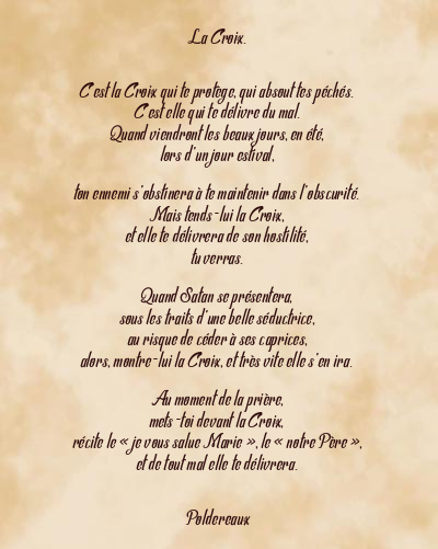 Le poème en image: La Croix.