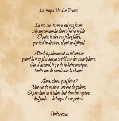 Le poème en image: Le Temps De La Prière.