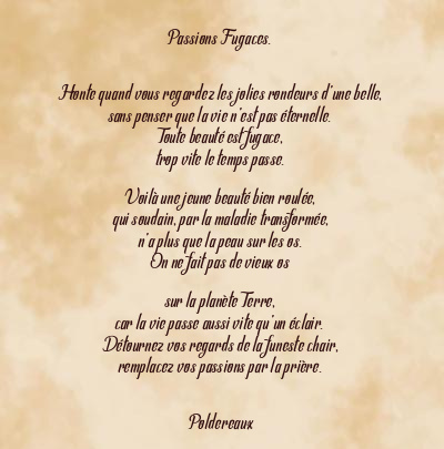 Le poème en image: Passions Fugaces.