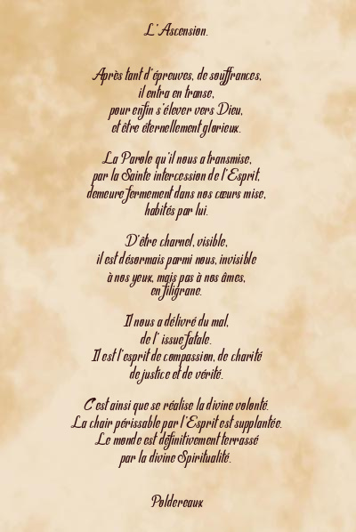 Le poème en image: L’ascension.