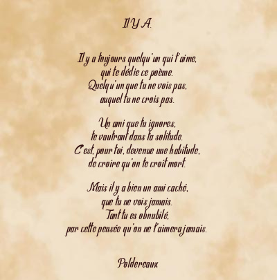 Le poème en image: Il Y A.