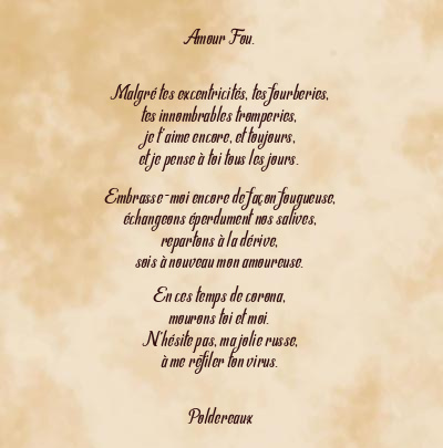 Le poème en image: Amour Fou.