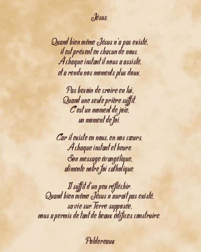 Le poème en image: Jésus.