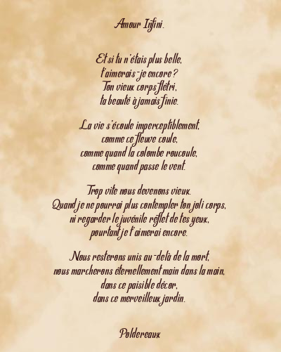 Le poème en image: Amour Infini.