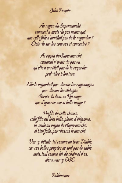 Le poème en image: Jolie Poupée.