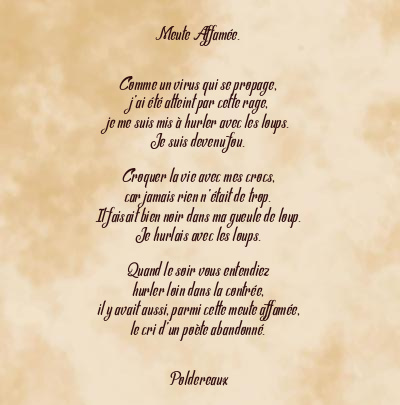 Le poème en image: Meute Affamée.