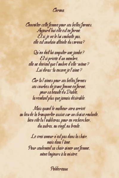 Le poème en image: Corona.