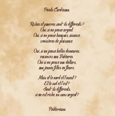 Le poème en image: Points Cardinaux.