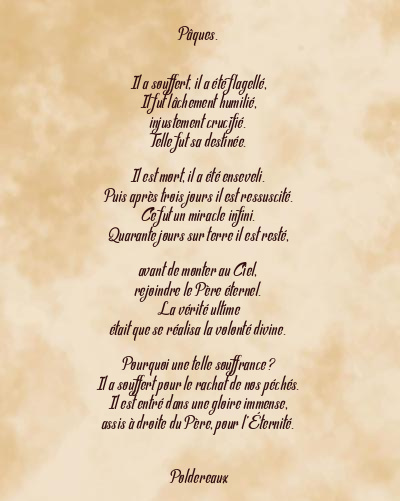 Le poème en image: Pâques.