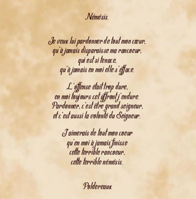 Le poème en image: Némésis.