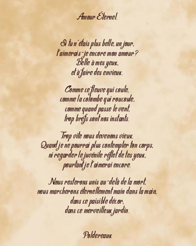 Le poème en image: Amour Éternel.