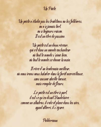 Le poème en image: Un Poète.