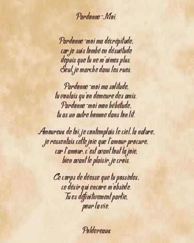 Le poème en image: Pardonne-Moi.
