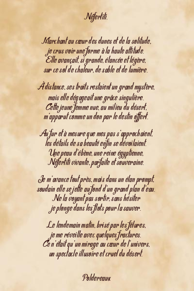 Le poème en image: Néfertiti.
