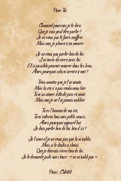 Le poème en image: Pour Toi