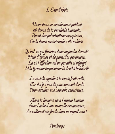 Le poème en image: L’esprit Sain