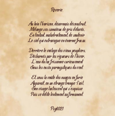 Le poème en image: Reverie.