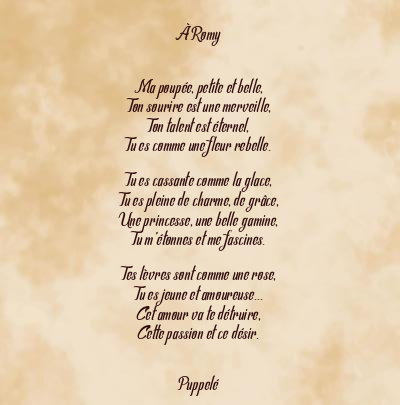 Le poème en image: À Romy