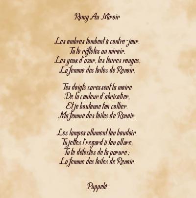 Le poème en image: Romy Au Miroir
