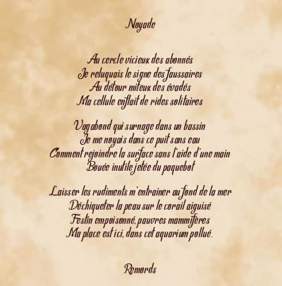 Le poème en image: Noyade