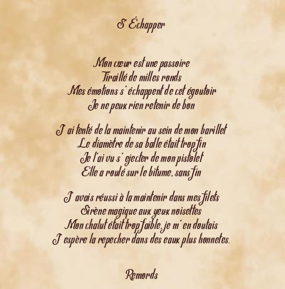 Le poème en image: S’ Échapper