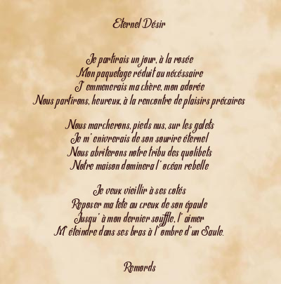 Le poème en image: Eternel Désir