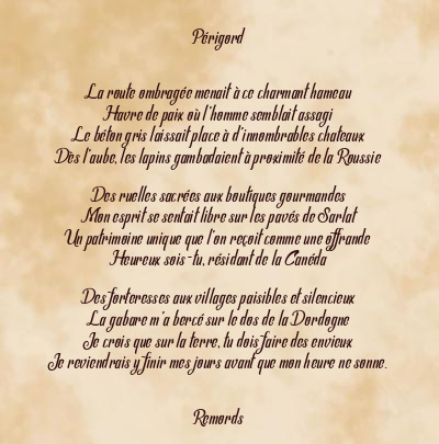 Le poème en image: Périgord