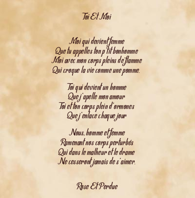 Le poème en image: Toi Et Moi