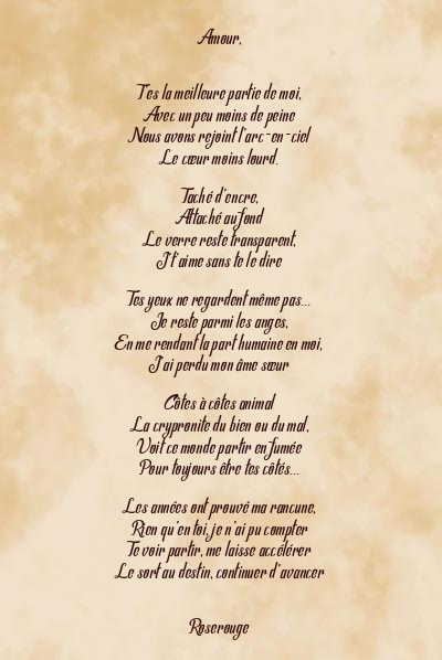 Le poème en image: Amour,