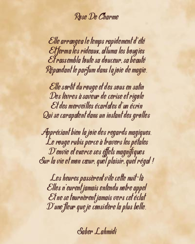 Le poème en image: Rose De Charme