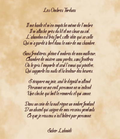 Le poème en image: L’ombre Qui Saigne