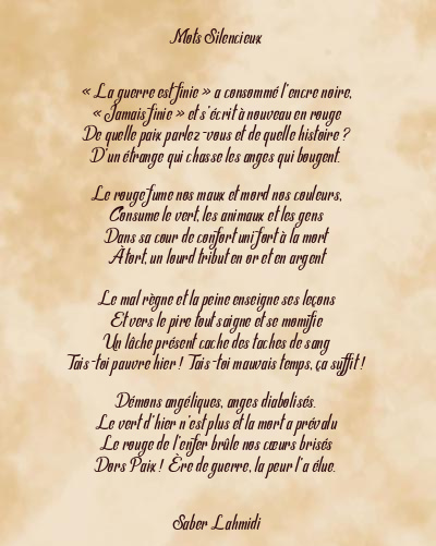 Le poème en image: Mots Silencieux